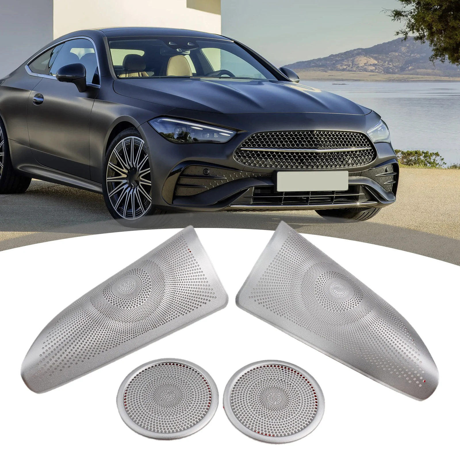 2x Car Speaker Cover Trims Auto Door Speaker Cover Trims For Mercedes For W166 GLE For ML-CLASS For X166 GLS For GL-CLASS