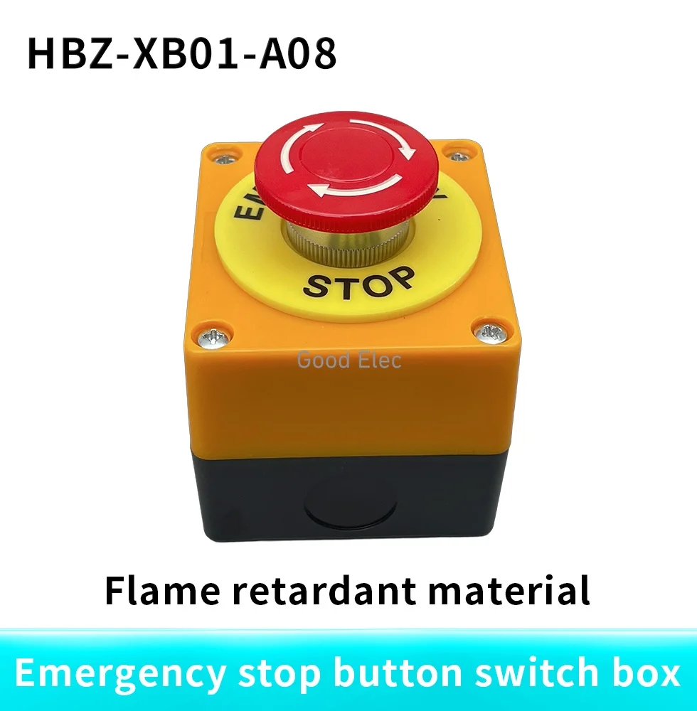 1PCS emergency stop button switch box Equipment Elevator Lift warning emergency stop waterproof and dustproof ring