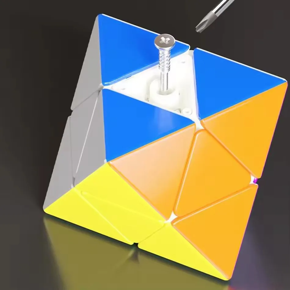 ShengShou FTO Ottaedro rotante Cubo magico di secondo ordine Giocattolo educativo senza adesivi Giocattoli per bambini Cubo Magico Giocattoli