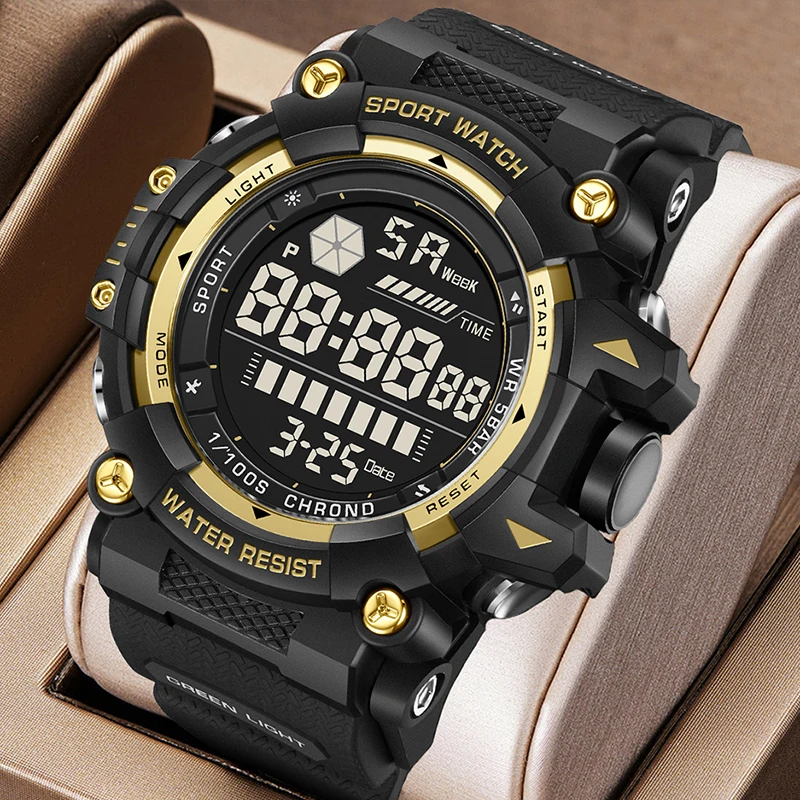 

FOXBOX Fashion Silicone Watch For Men Outdoor Sports Military Digital Wristwatch Men Clock Waterproof LED Quartz Men's Watches