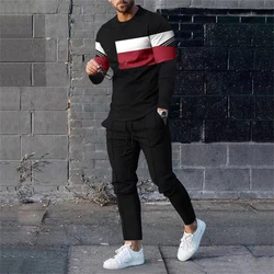 Men's Sweatshirt Pants 2 Piece Sets O Neck Long Sleeve T Shirt Sweatpants Tracksuits Male Oversized T-shirts Sportswear Clothing