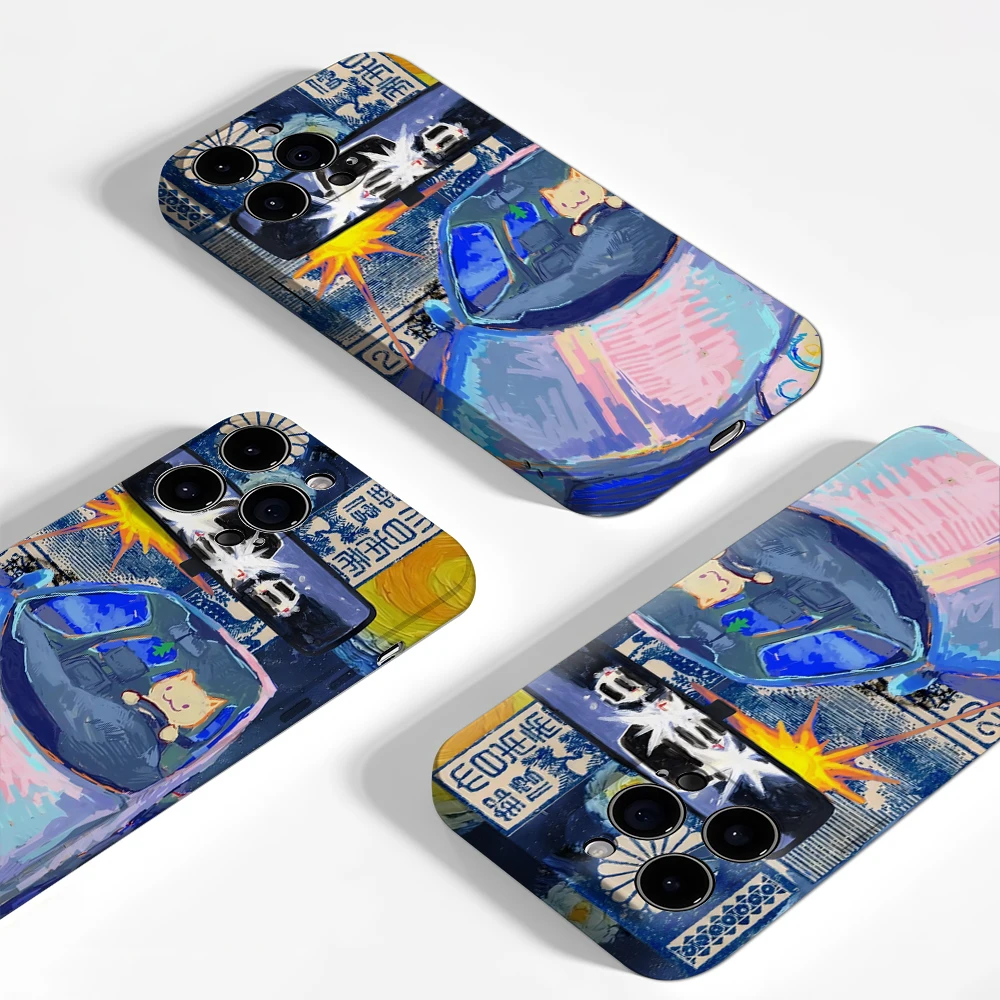 حافظة هاتف Kittys Drive IPhone17 يجب اقتناؤها لهاتف IPhone 17 16 15 14 13 12 76 Pro Max Plus غطاء خلفي مزدوج الطبقة