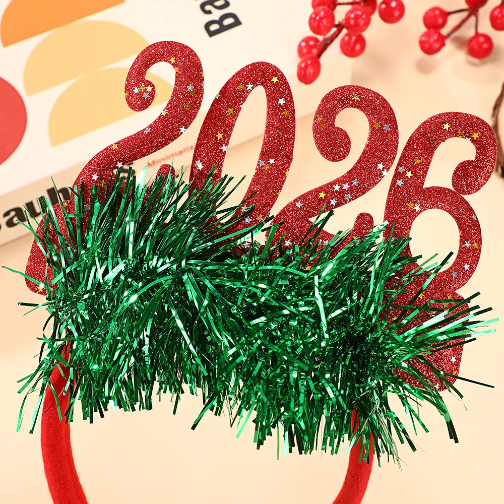 

New 2026 New Year's Eve Headband Christmas Decoration Creative Headband Party Decoration Photography Christmas Decoration