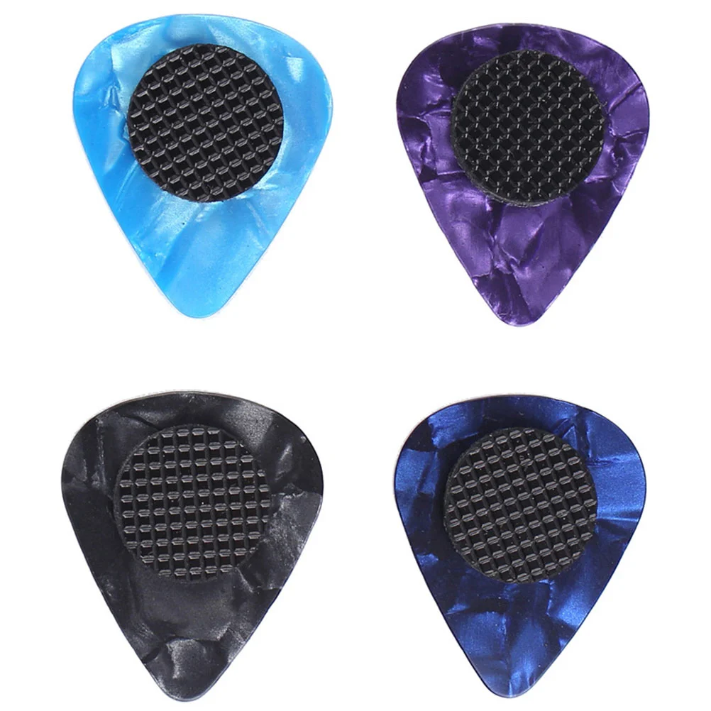 20Pcs Rubber Guitar Pick Grips Stop Dropping Non-slip Guitar Pick Supplies Black Anti-slip Guitar Pick Grip