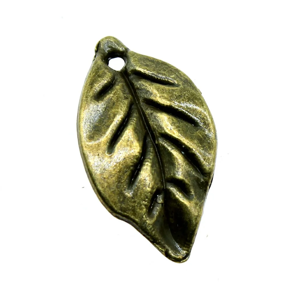 WYSIWYG 5pcs 25x14mm Vintage Leaf Pendants Charm For Jewelry Making Leaf Pendants Charm Leaf