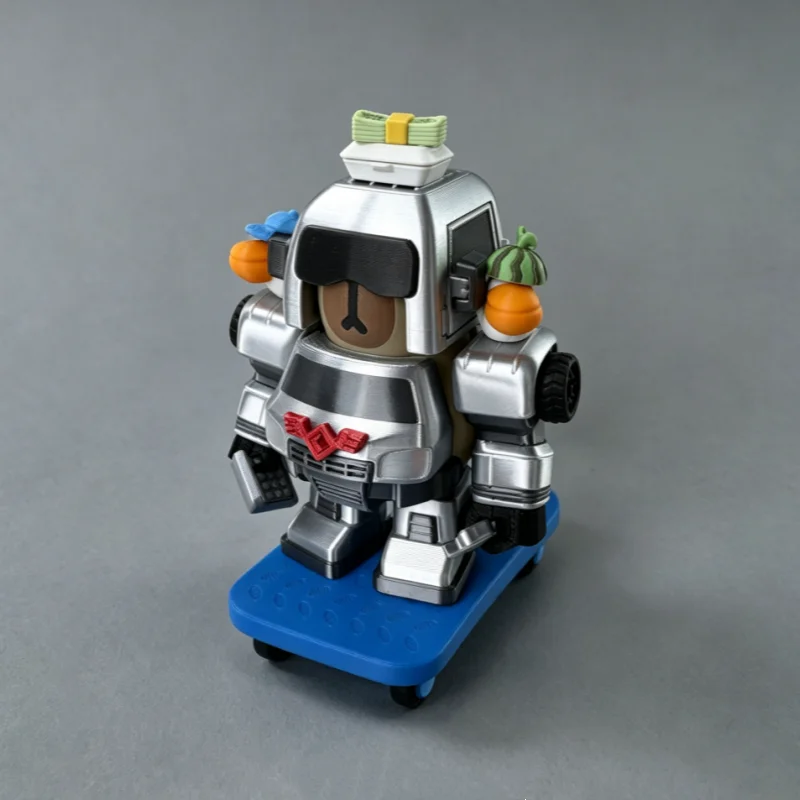 Cartoon Iron Capybara Hero Magnetic Mecha Armor Capybara Doll Hand Made Creative Toy Collectible Action Figure Gift