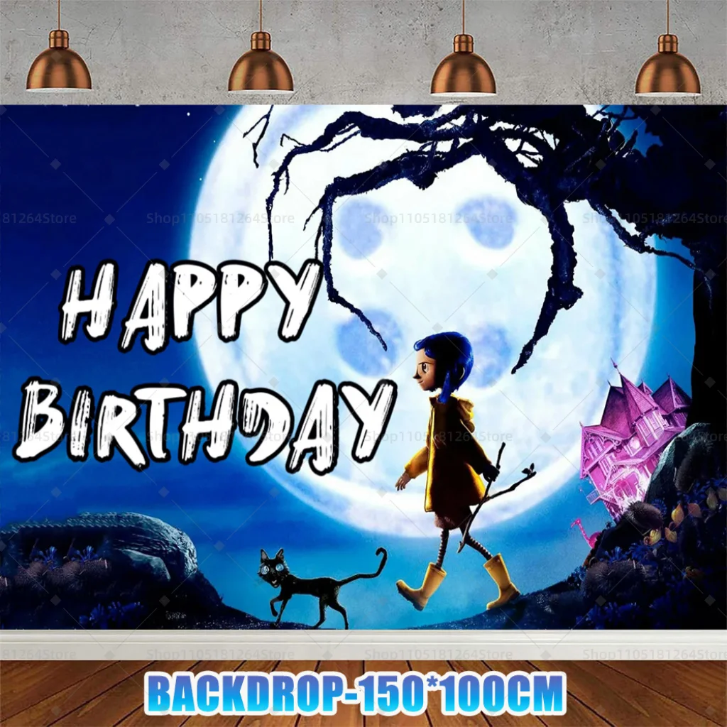 ديزني كورالينز موضوع الاطفال حفلة عيد ميلاد لوازم أنيمي اللاتكس بالون كعكة توبر راية خلفية الديكور استحمام الطفل الدعائم #5