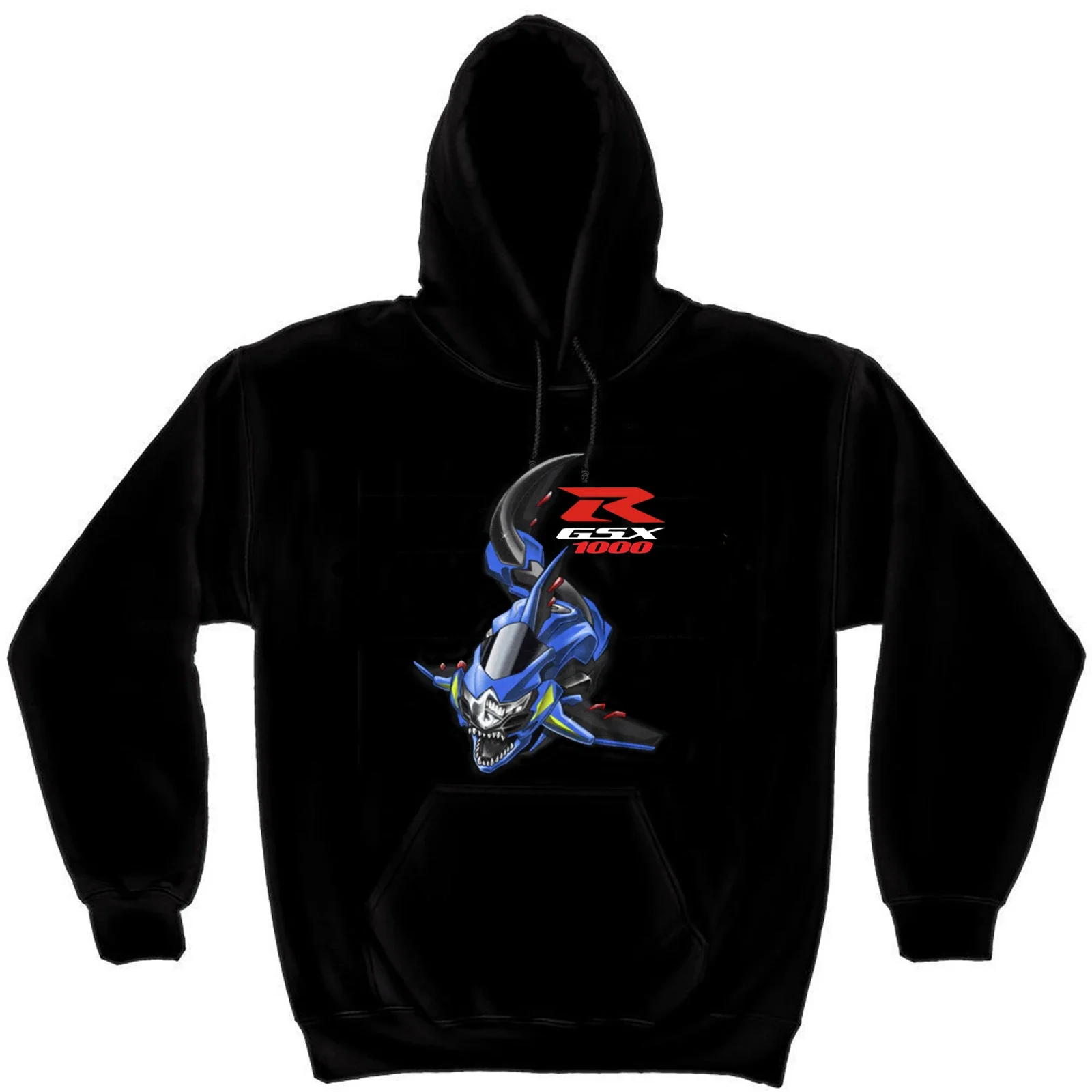 Classic Japanese Motorcycle GSX-R1000 Shark Inspired Pullover Hoodie New 100% Cotton Casual Mens Sweatshirt Rider Streetwear