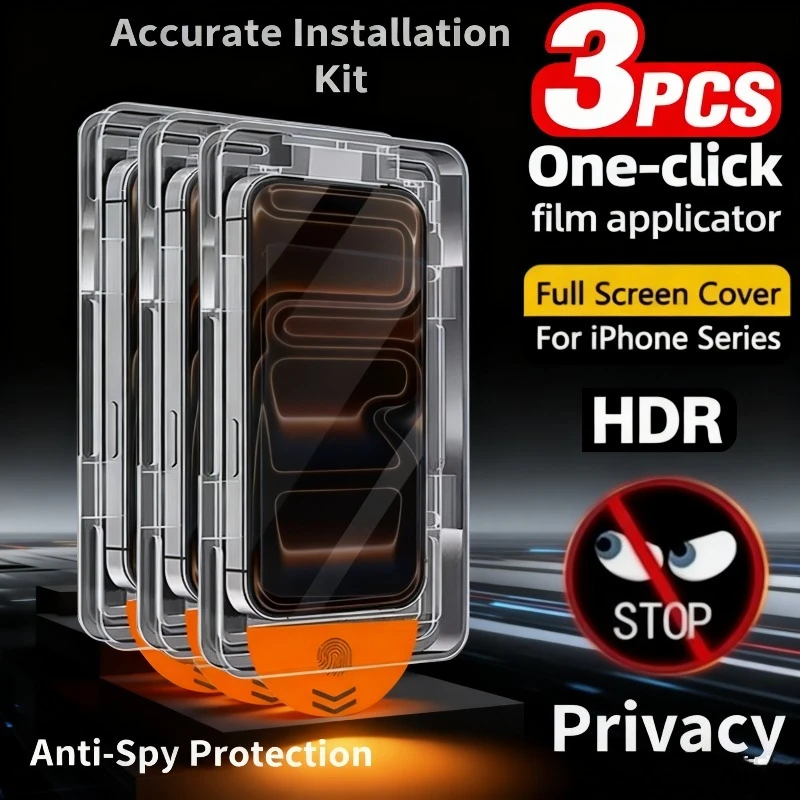 

3 шт., защитная пленка для экрана без пыли для IPhone 11 12 13 14 15 16 17 Pro Max 14 15 16 Plus 17 Air X XR XS Max