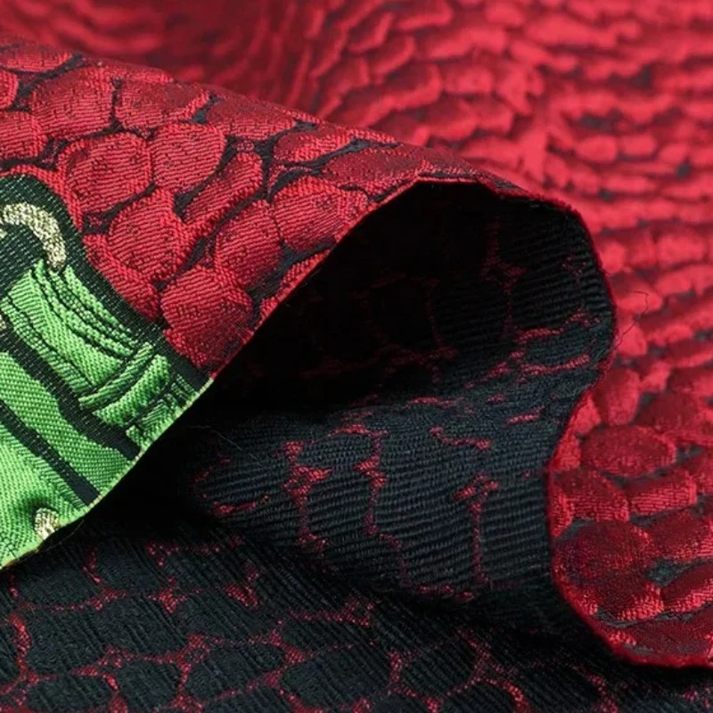 

Yarn Dyed Jacquard Fabric Spring Autumn Winter Dress Windbreaker Coat Clothing European Brand Fashion Design Sew Cloth by Meter