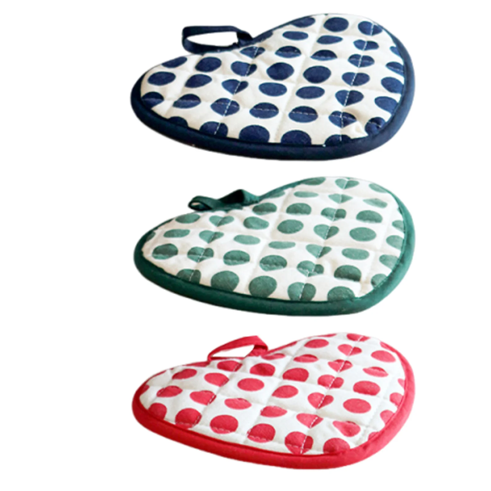 

3Pcs Anti-Scald Insulation Gloves - Heart Shaped Heatproof Kitchen Mittens - Non Slip Oven Gloves for Baking Grilling Hot Pots
