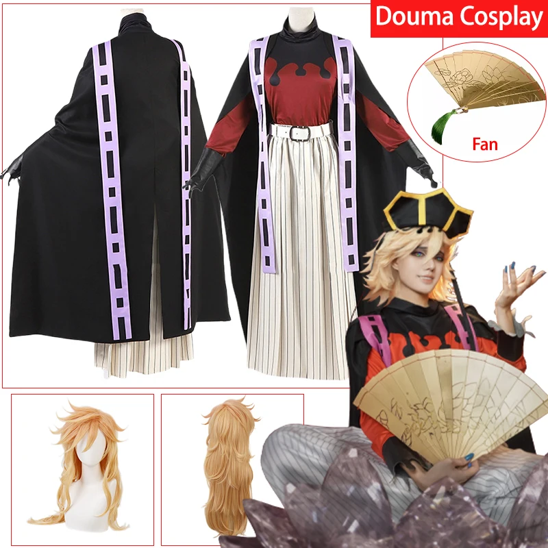 

Douma Cosplay Anime Demon костюм убийцы Kimetsu no Yaiba одежда-накидка наряд кимоно для мужчин и женщин на Хэллоуин