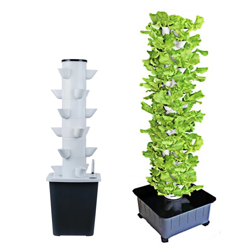 2023 new hydroponic growing system tower system new color 72 holes for indoor plant growth