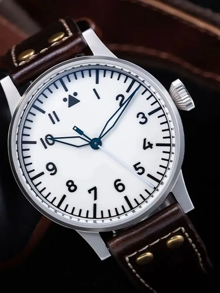 Hruodland 2025 Nieuwe Pilot Heren Automatisch Mechanisch Horloge Pt5000 Saffier Lichtgevend C3 Roestvrij Staal Waterdicht 10Bar reloj hom - afbeelding 2