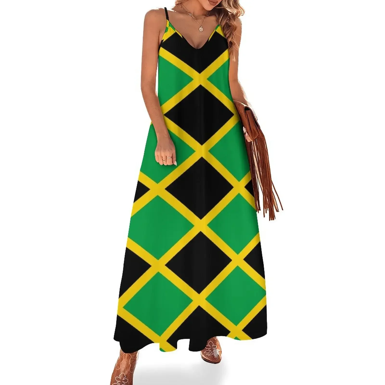 

Jamaican National Flag Sleeveless Dress purple dress sexy short dresses daring Dress