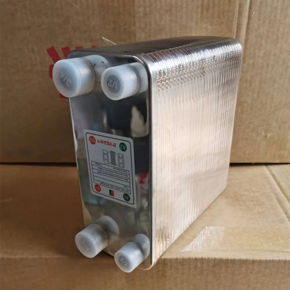 60 Plates Brazed Plate Heat Exchanger Stainless Steel Water Beer Wort Chiller For Home Brewing Beer