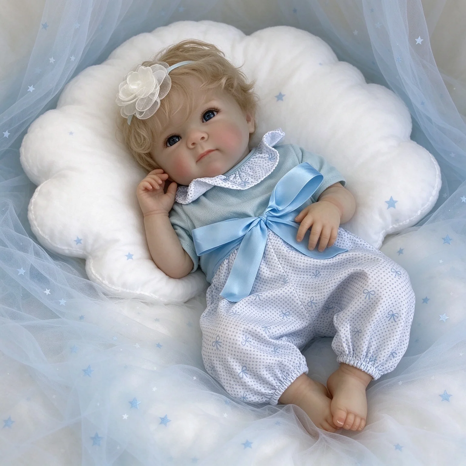 Reborn Realistic Baby 21 inch Perfectly Cute Soft vinyl Newborn Dolls Real Life Sweet Toddler Doll Soft Cloth Body Reborn Child Doll Toys