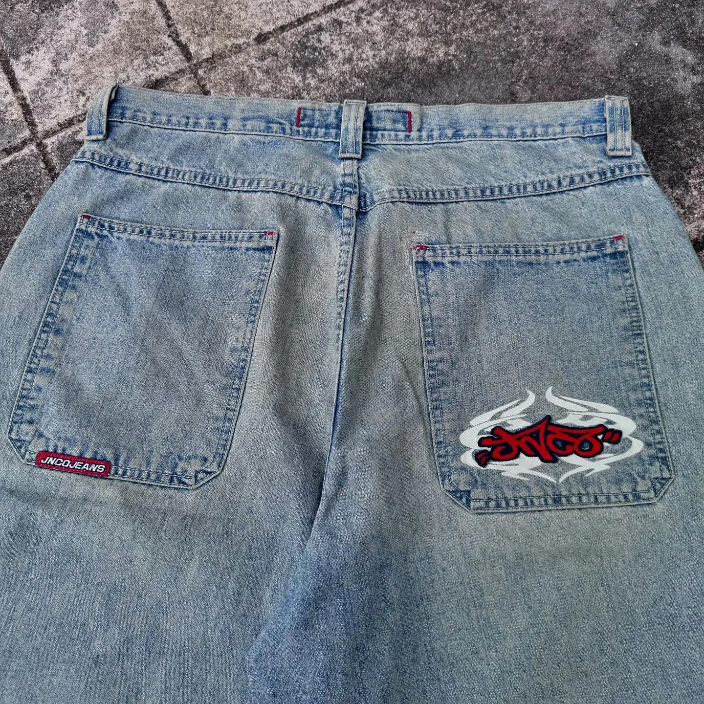 Harajuku JNCO workowate jeansowe szorty męskie y2k spodnie dresowe budda wzór odzież streetwear w stylu hip-hop mężczyzn vintage damskie spodenki modna koszykarska