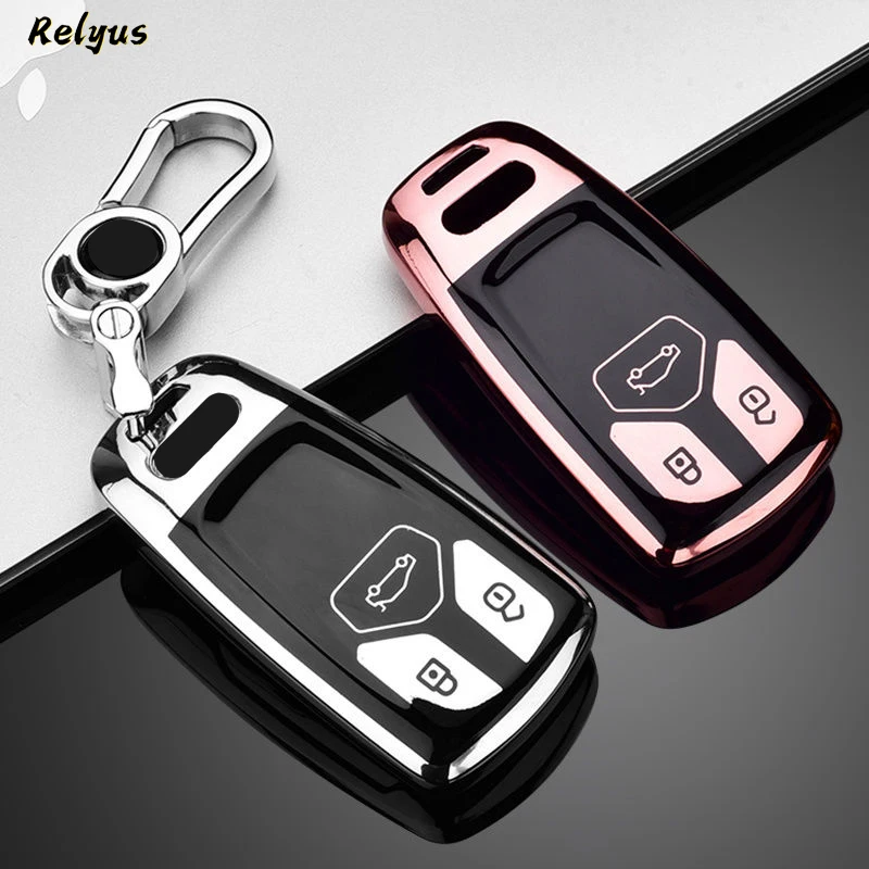 

TPU Protector Shell Car Remote Key Case Cover for Audi A4 A4L A5 A6 Q5 Q7 TT TTS 8S RS B9 S4 S5 S7 Audi Key Case Car Accessories