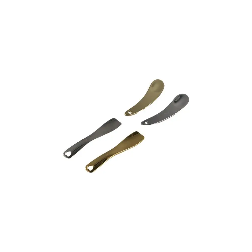 Zilver Goud Metalen Massagelepel Make-up Gereedschap Schoonheid Scoop Make-up Spatel Mini Cosmetische Lepel Gezichtscrème Lepel Gebogen Scoop