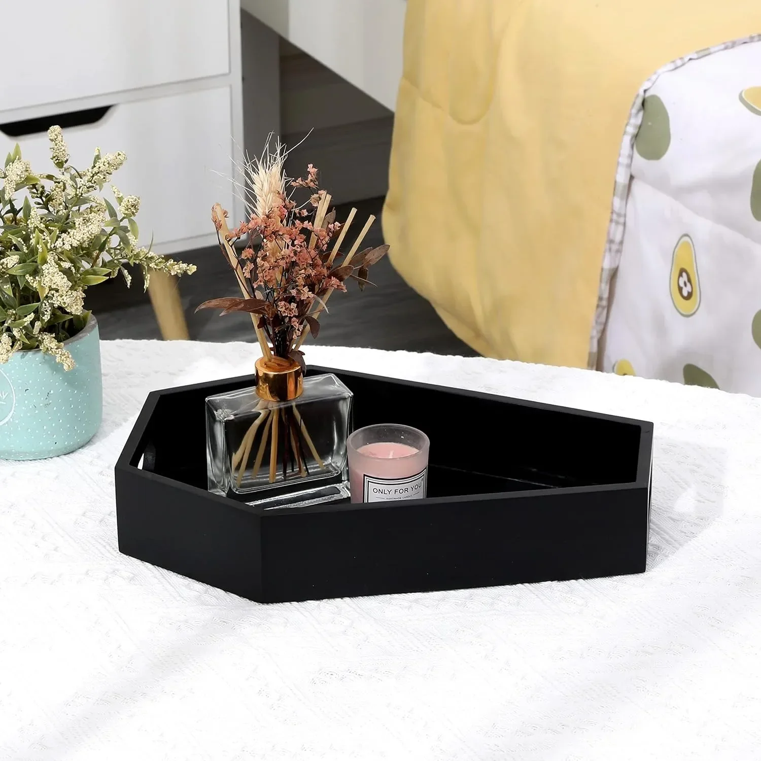 Black Gothic Goth Home Decor Cosmetics Storage Box Halloween Ghost Style Decor Caja De Almacenamiento De Cosméticos De Madera