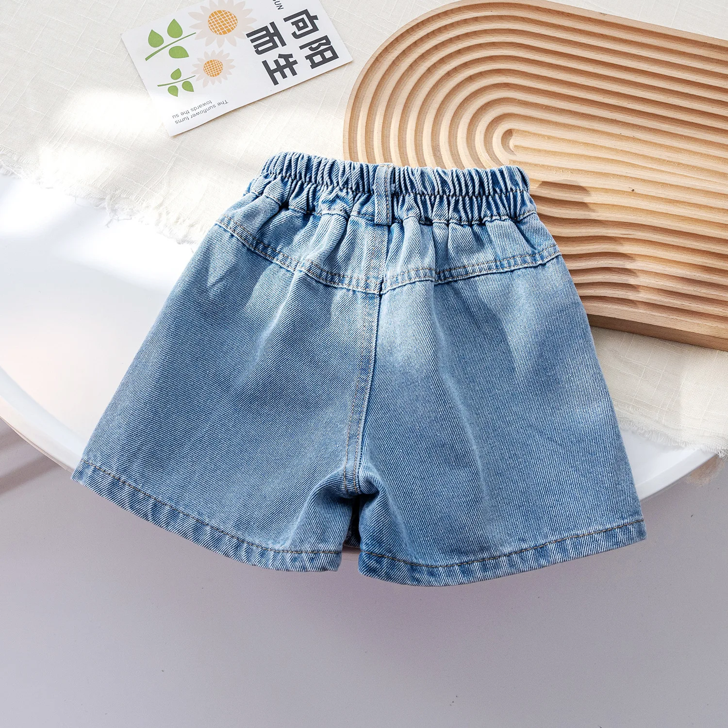 2024 Summer Girls 1-7 Years Casual Jeans Denim Shorts with Skirt