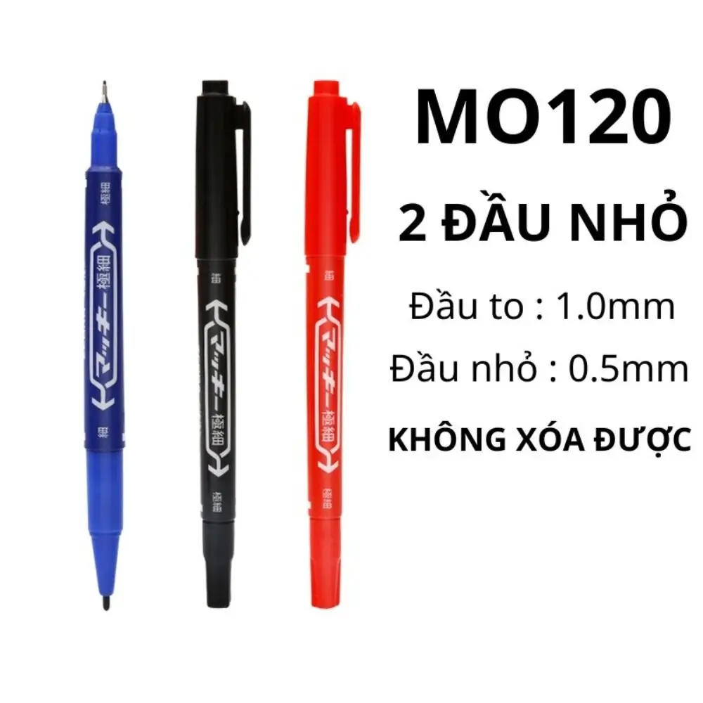 

10Pcs/box New Plastic Double-Ended Marker Fast Dry Waterproof Marker Pen Office School Supplies Fine Point Nib Writing Pen