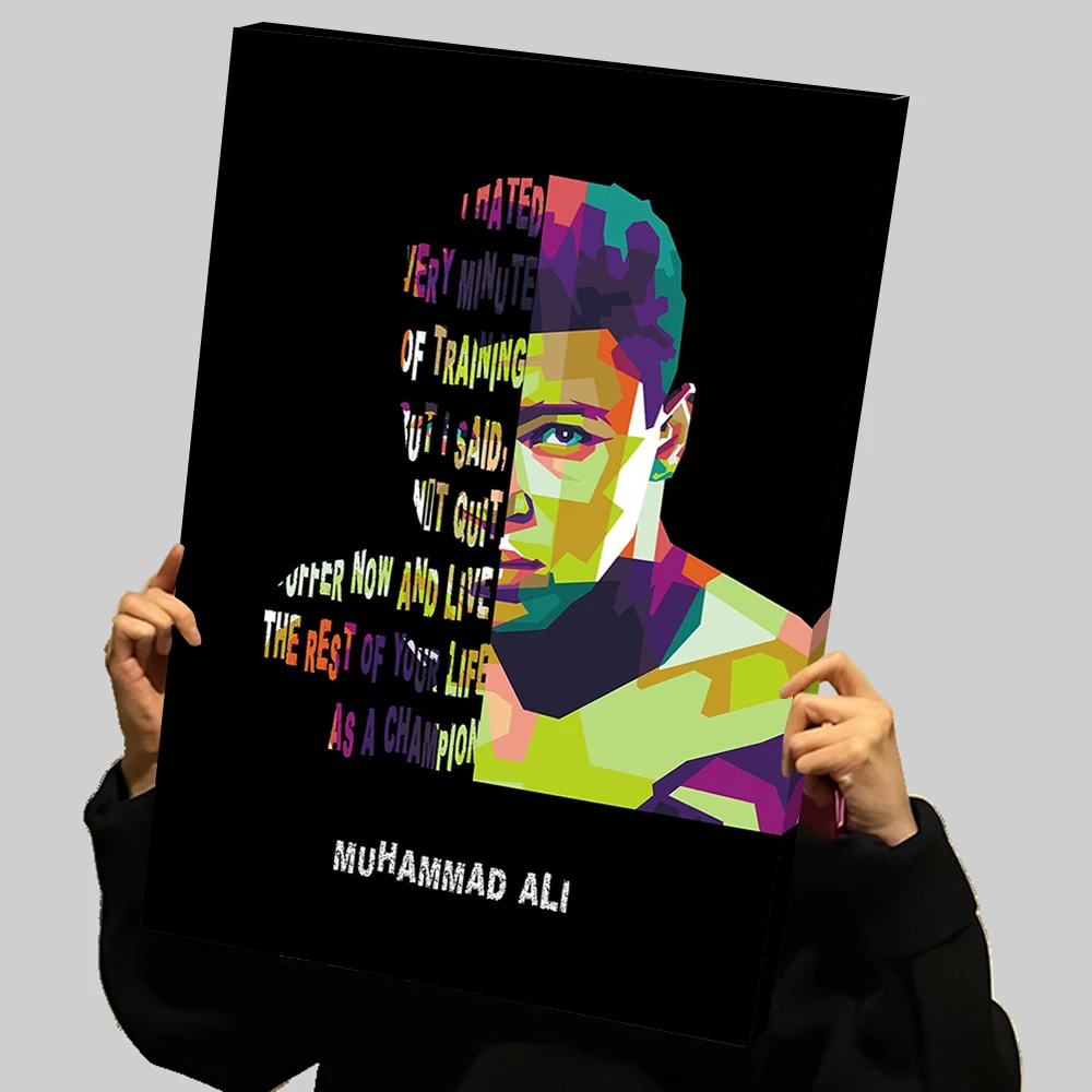 Rossi Citazioni Boxer Stampe Poster Foto per la decorazione del soggiorno Boxe personalizzato Tela Pittura Wall Art Dipinti decorativi Cornici