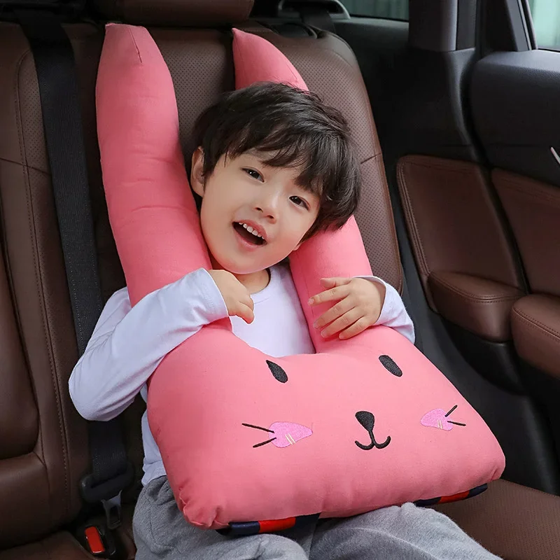

Sleeping Artifact Kids Car Pillow Cartoon Neck Head Support Neck Pillow Cover Baby Safety Belts Pillows Neck Cushion Cute Animal