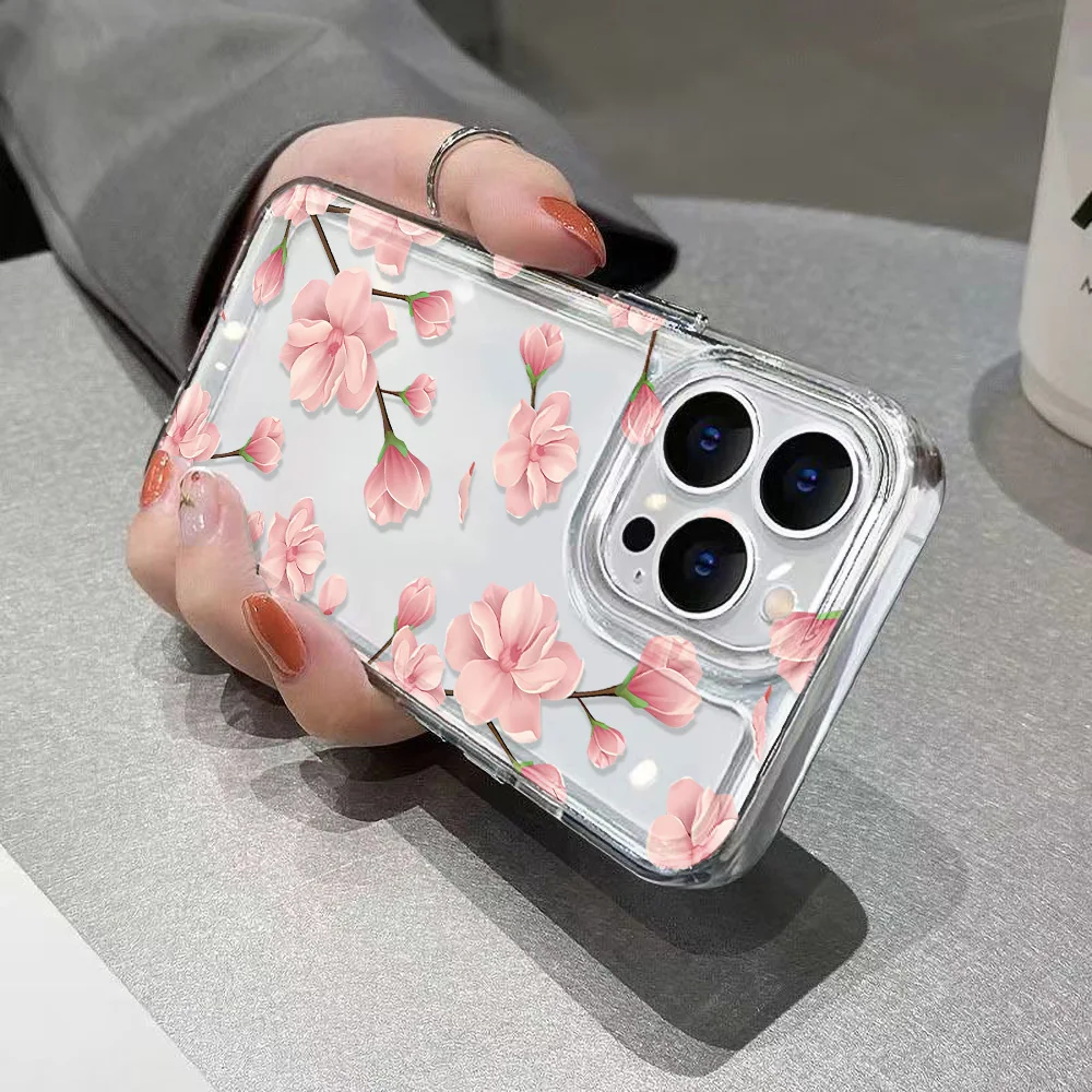 Soft Case For Samsung Galaxy A56 5G A36 A26 A54 A55 S25 Ultra S24 Plus S23 S22 S21 FE A53 A52 A33 A35 A16 A15 Flower Funda Cover