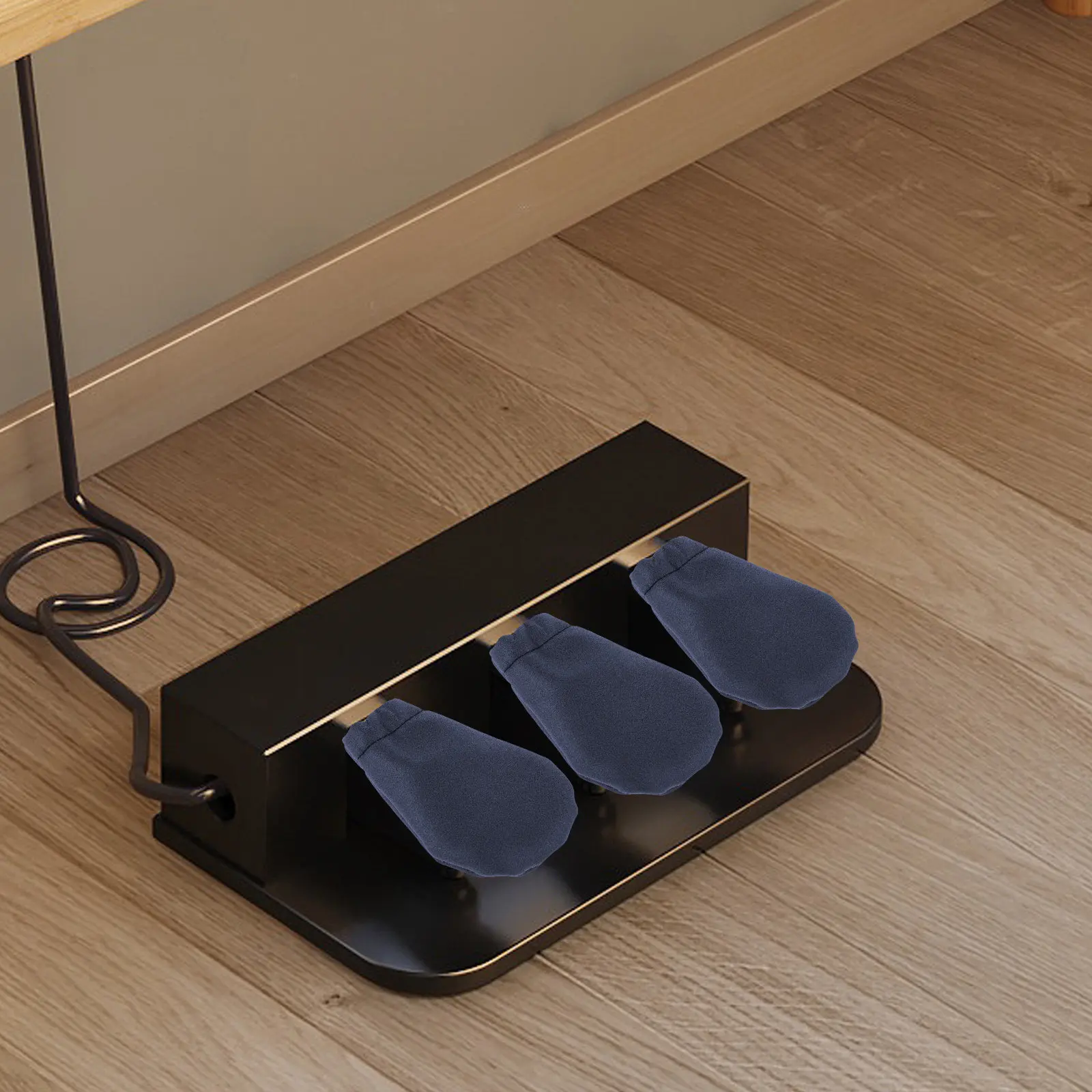 

3Pcs Piano Pedal Cover Set Waterproof Dustproof Non-Slip Scratchproof Deep Gray Elastic Sleeve for Grand Upright Piano Pedal