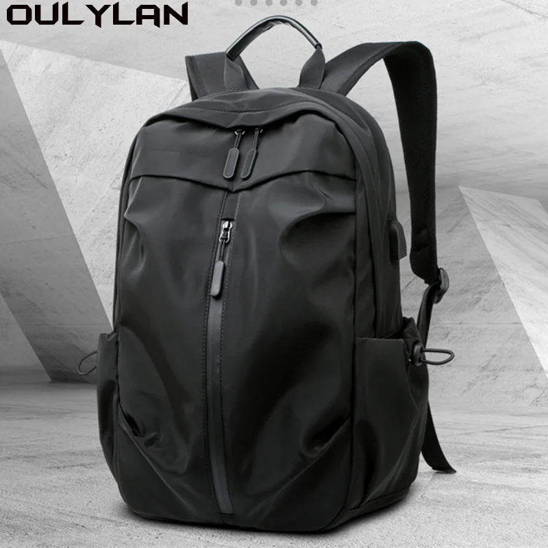 Oulylan Laptop Backpack USB Port Multifunctional Business Bag Oxford Outdoor Waterproof Backpacks Large Capacity Computer Bag