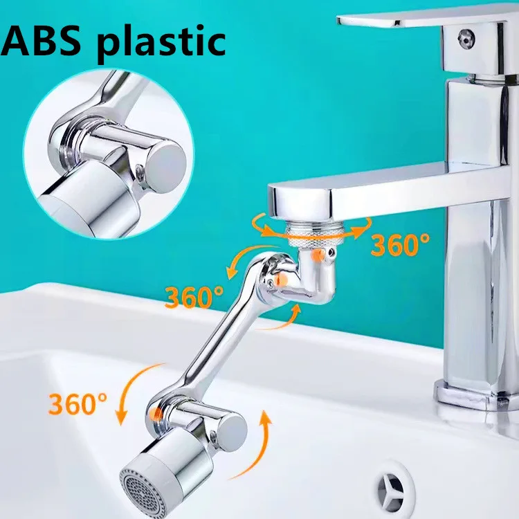 1080 Degree Universal Tap Aerator Splash-proof Swivel Water Saving Plastic Faucet Spray Head Wash Basin Tap Extender Adapter