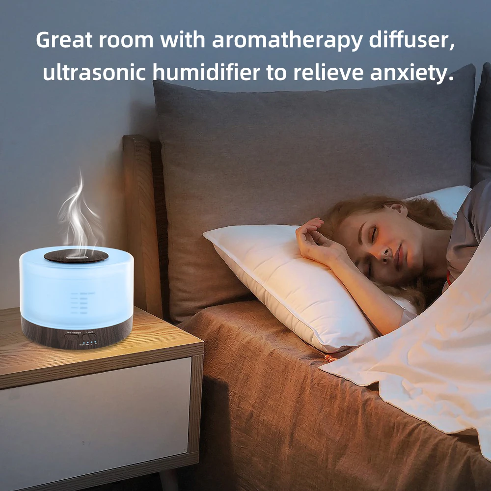 Nowy Home Spa Essential Duży dyfuzor olejków zapachowych o pojemności 16,9 uncji do sypialni do jogi Biura 7 świateł Timer Bezpieczne automatyczne wyłączanie