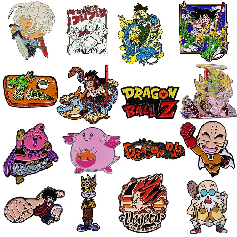 

Super Saiya Wukong Anime Lapel Pins Backpack Jeans Enamel Brooch Pin Women Fashion Jewelry Gifts Dragon Ball Cartoon Badges