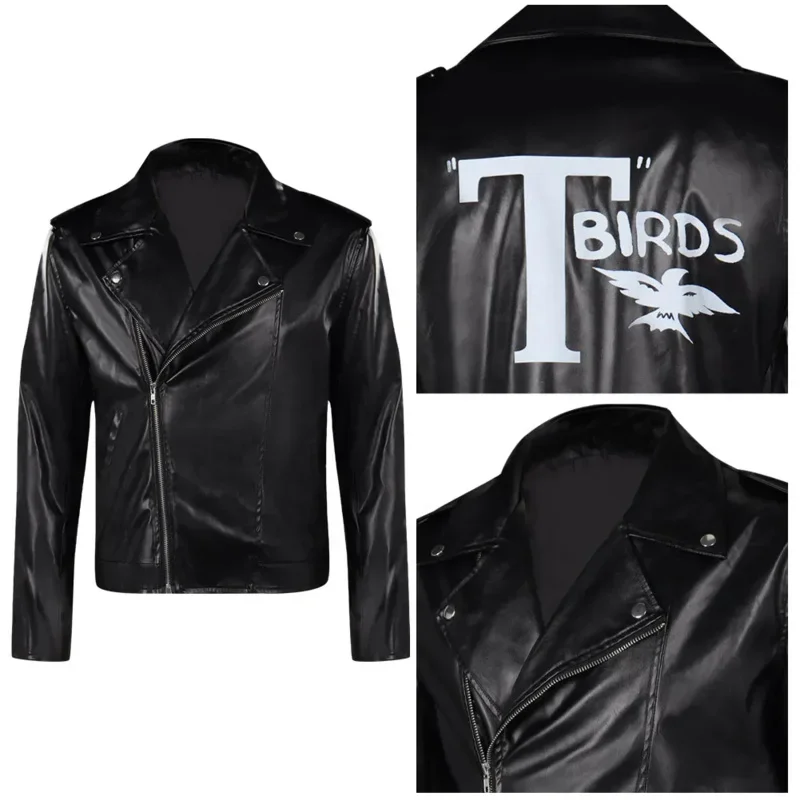 

Grease Danny Men Cosplay Costume T-birds Jacket Warm Suits Halloween Carnival Party Costume