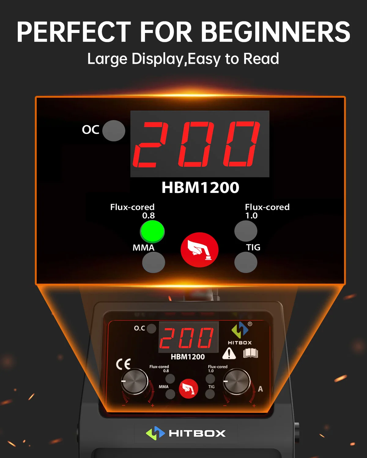 HITBOX 3 في 1 HBM1200 آلة لحام شبه أوتوماتيكية 110 فولت/220 فولت العاكس TIG الأرجون قوس الغاز أقل MIG لحام IGBT أدوات التزامن