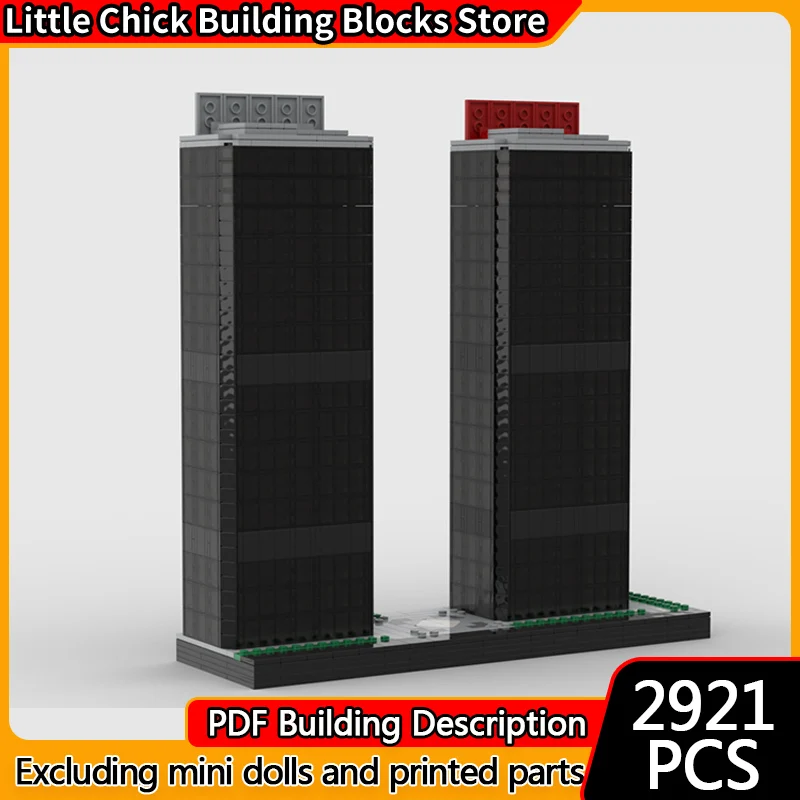 

Модель с видом на улицу MOC, строительные кирпичи, вращение и имграция, башни, модульная технология, детские праздничные подарки, сборный игрушечный костюм