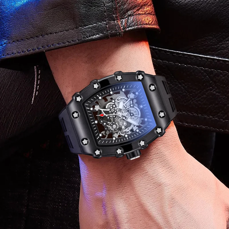 ساعة جديدة الأكثر مبيعًا على شكل برميل للرجال، ساعة يد كوارتز، كاجوال عصرية للأعمال، نمط شارع فريد، رائع ووسيم، طالب ذكر، النمط الأوروبي والأمريكي والياباني والكوري