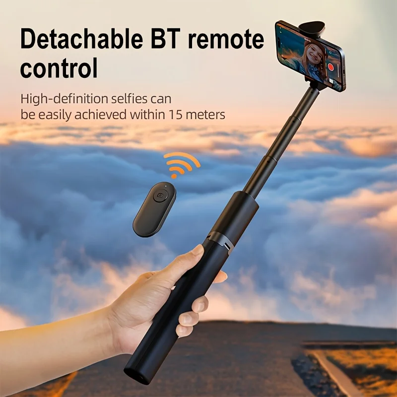 

Выдвижной штатив для селфи-палки шириной 160 см с беспроводным пультом дистанционного управления и держателем для телефона, портативный универсальный штатив для сотового телефона
