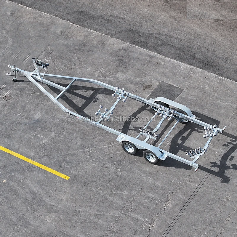 8.65m Double Axle Grey Soft Roller Boat Trailer Heavy Duty Marine Hauler