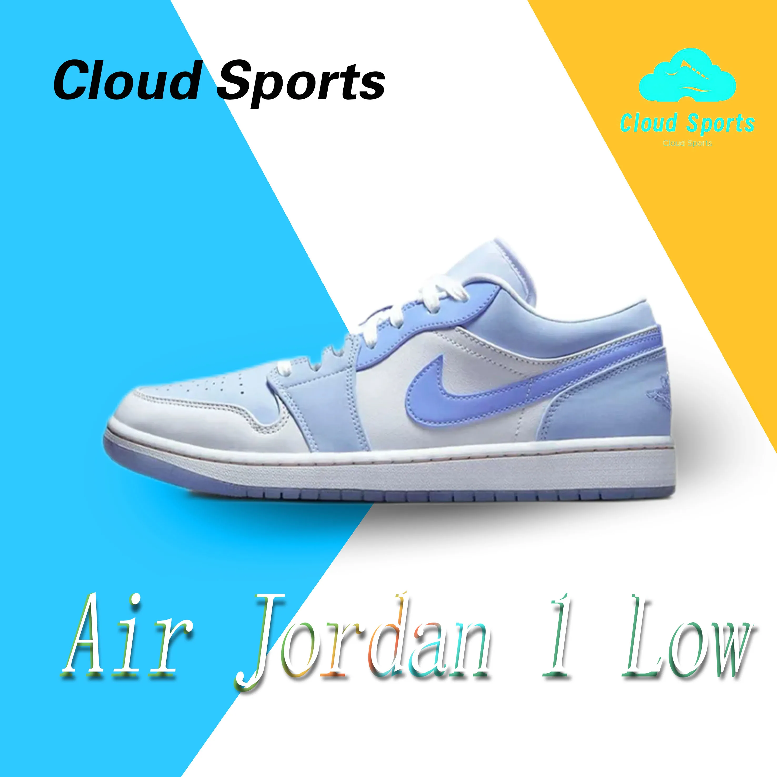 Nike Air Jordan 1 Low Mens Low Top Basketball Shoes Trendy Fashion Sneakers Wear-resistant Slip-resistant blue-black