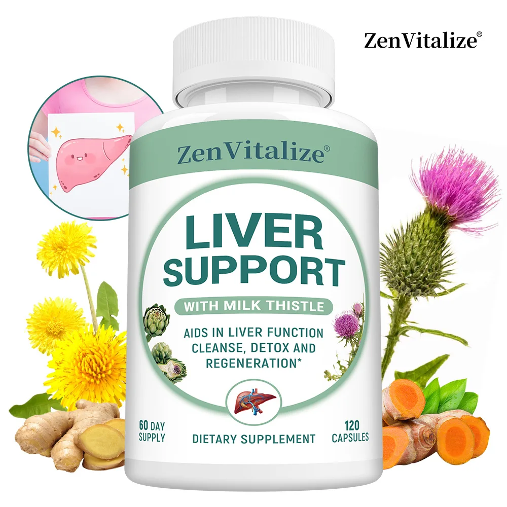 

Liver Support Supplement with Milk Thistle, Turmeric Powder, Beet Root Powder, Promote Joint Health, Digestive System Balance
