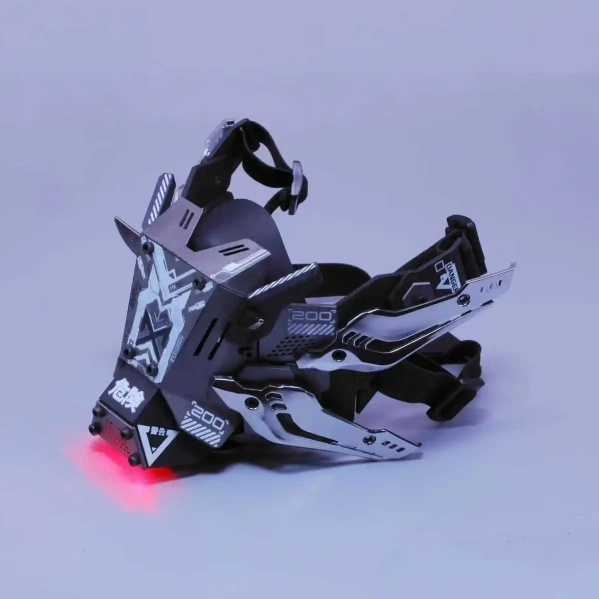 Cyber Punk Mask Cosplay Mechanical Warrior Half-Face Mask Halloween Party Costumes Coser Photography Performance Props
