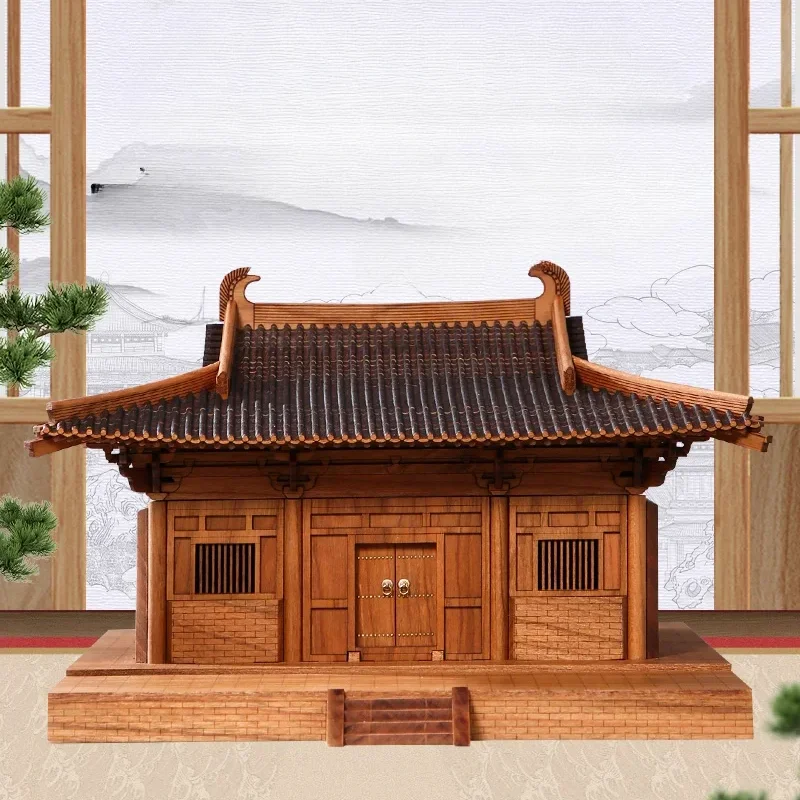 

Shanxi Wutai Mountain Nanchen Temple North American Cherry Wood Solid Wood Assembled Ancient Architectural Model Ancient Buildin