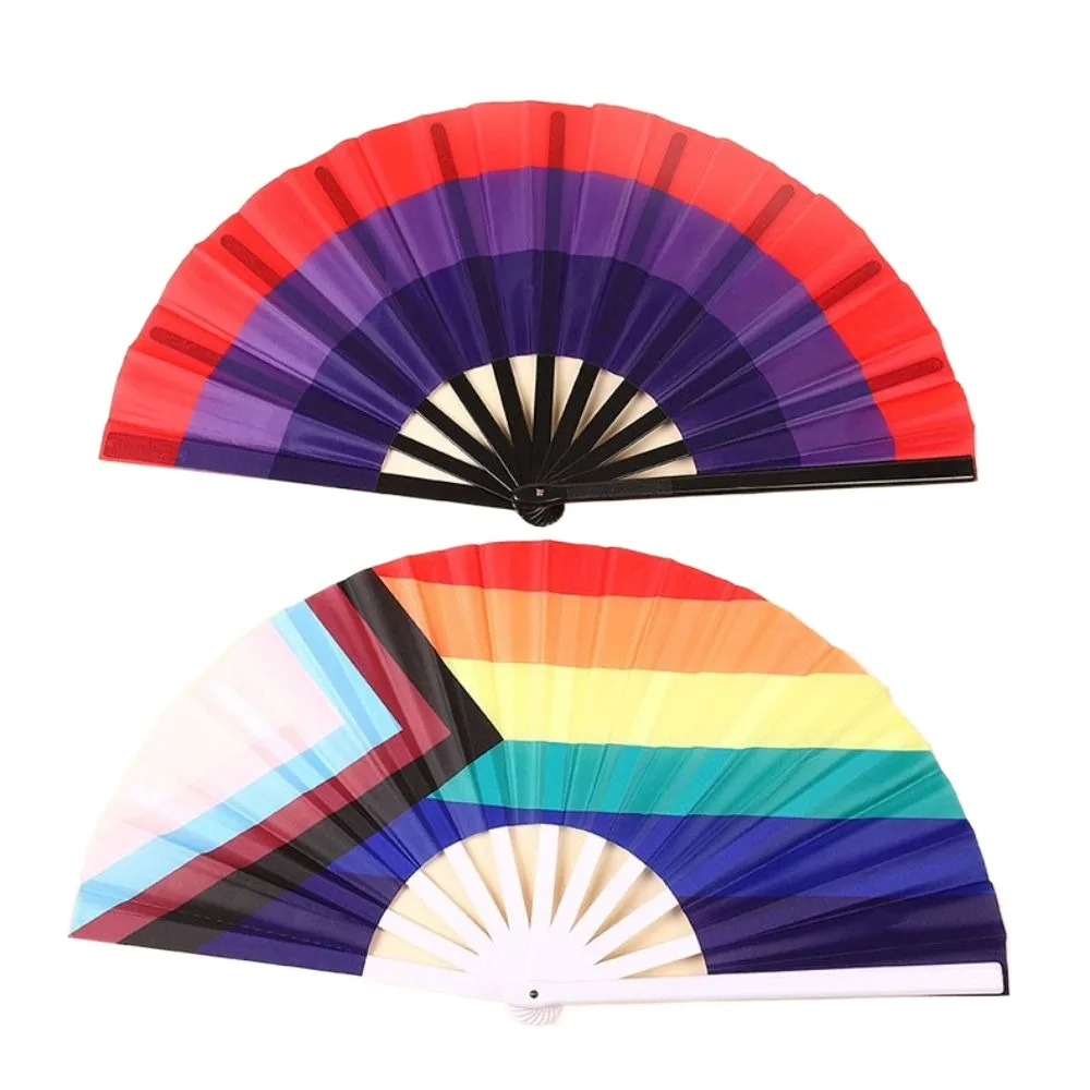 

33cm Chinese Tai Chi Yoga Fan Plastic Bone 10 Colors Kung Fu Fan Dance Performance Fans Chinoiserie Gift Wedding Party Decor