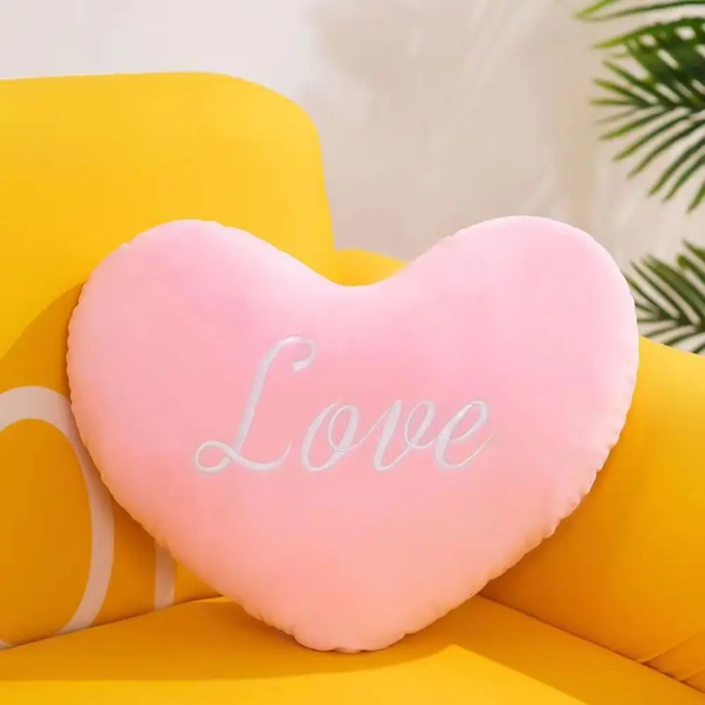 Valentines Day Heart Plush Pillow New for Birthday Home Decorative Stuffed Pillow Heart Shape Hot Soft Pillow