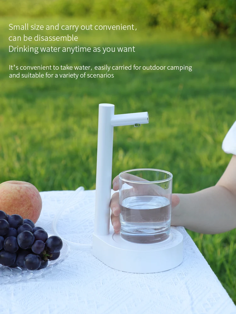 

Automatic Water Dispenser Smart Table Water Bottle Pump With Base 1800mA USB Charging Electric Barreled Water Pump