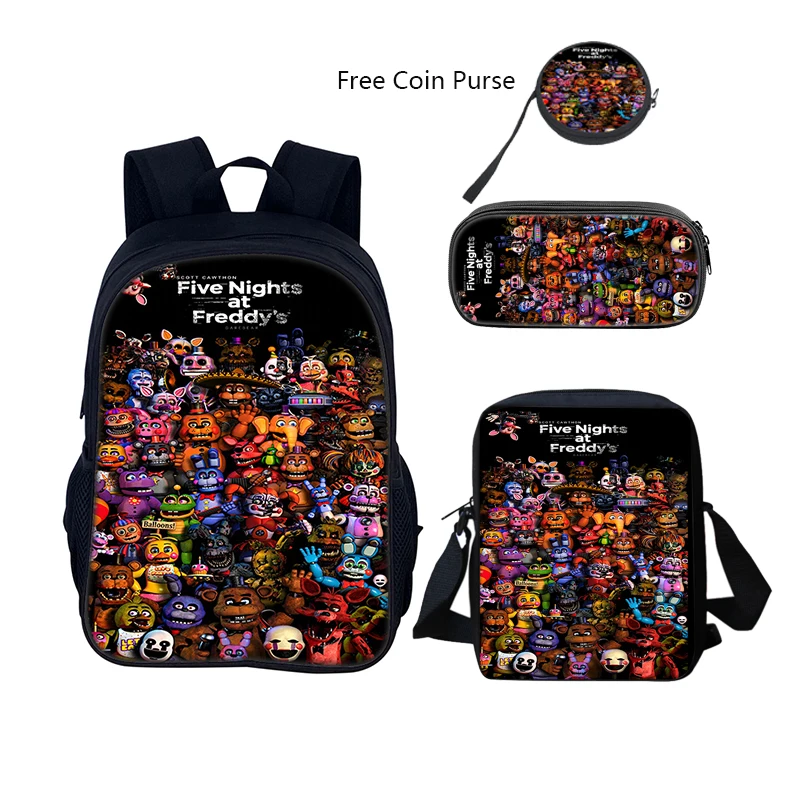 School Bag Five Anime Nights Peripheral At Freddy´s Student Backpack Light Waterproofing School Backpacks Satchel Child Gifts