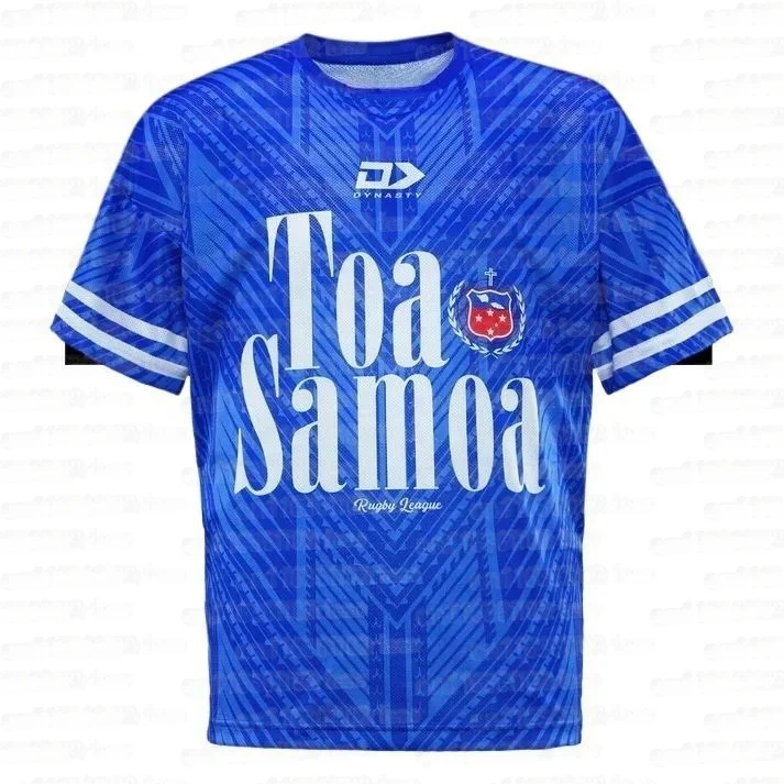 Samoa Tonga Herren-Rugby-Trikot, kurzärmeliges Sporttrikot, Samoa-Rugby-Trikot, 3D-Druck, atmungsaktiv und bequem, für die ganze Familie geeignet – Detail 6